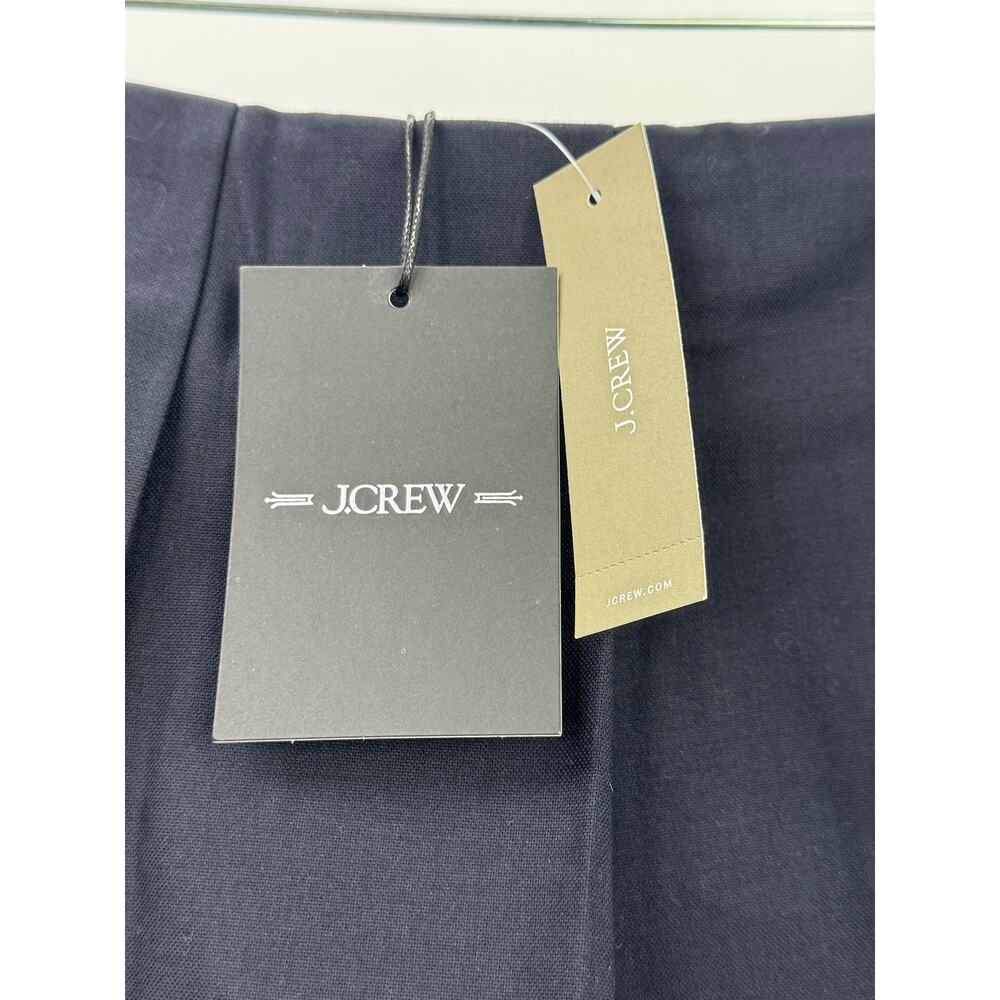J. Crew Women's Pleated Mini Skirt with Buckle Detail Navy Size 14 NWT - Picture 6 of 12